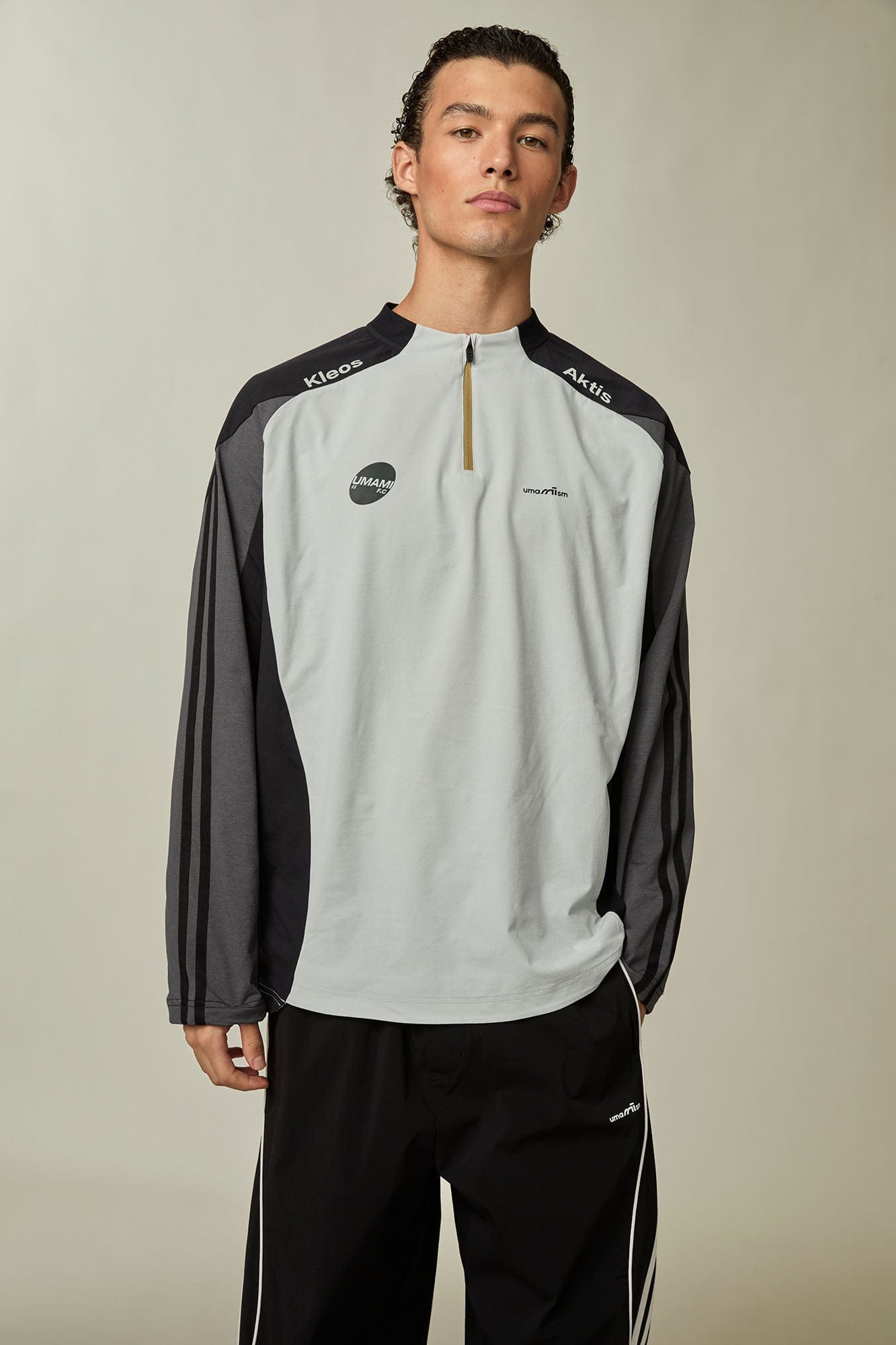 UMAMIISM Contrast Half-Zip Quick-Dry Training Jersey