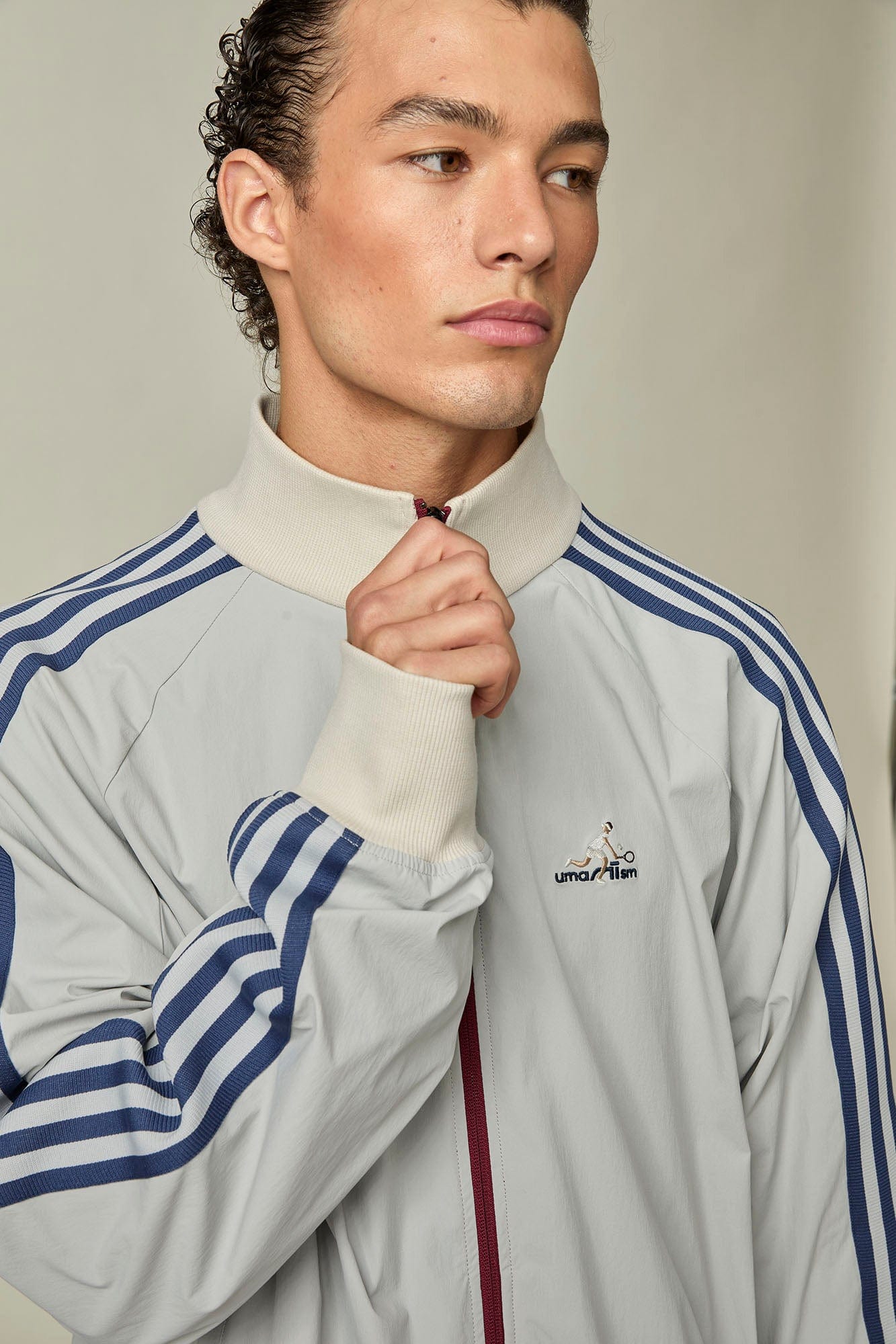 UMAMIISM Retro Striped Track Jacket