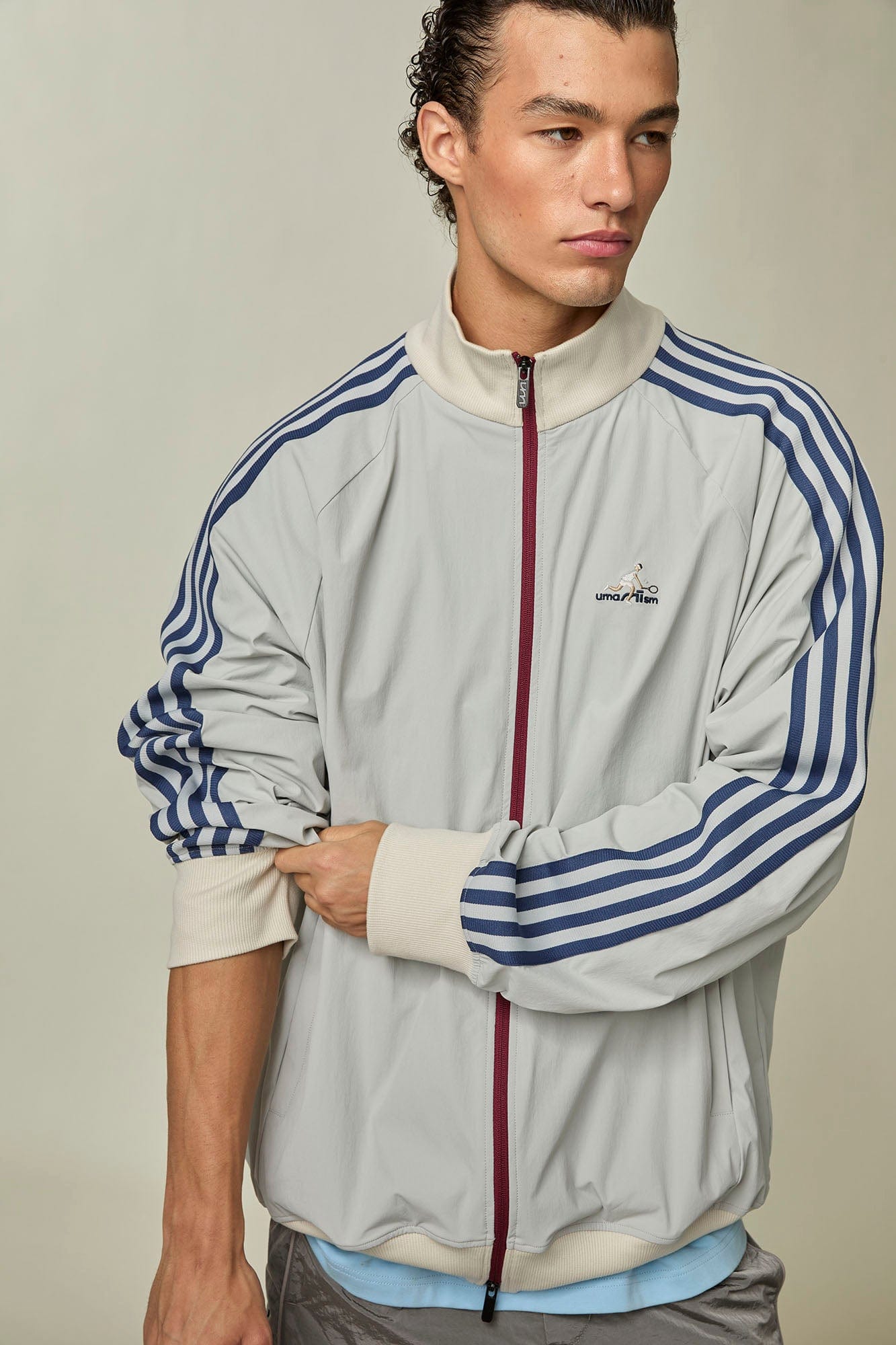 UMAMIISM Retro Striped Track Jacket