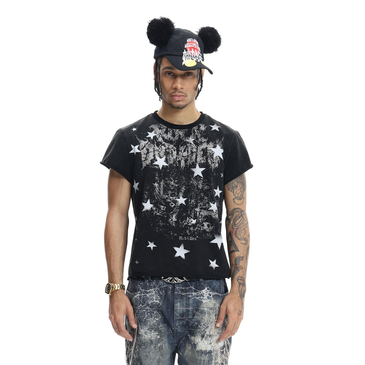 DND4DES Distressed Punk Star T-Shirt