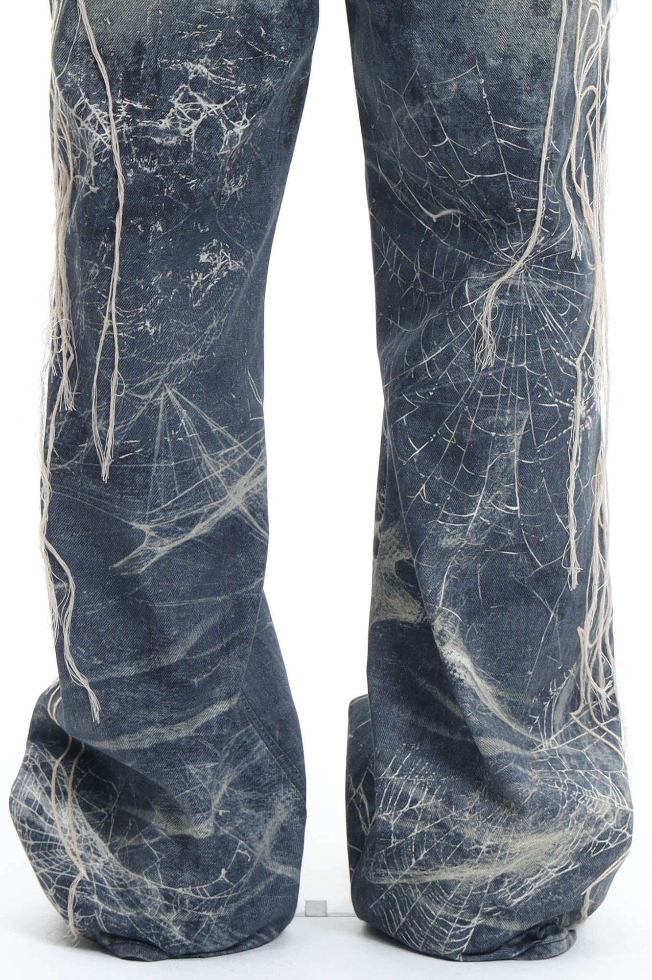 DND4DES Distressed Spider Web Embroidered Jeans