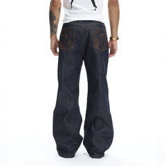 DND4DES Embroidered Snake Double Knee Jeans