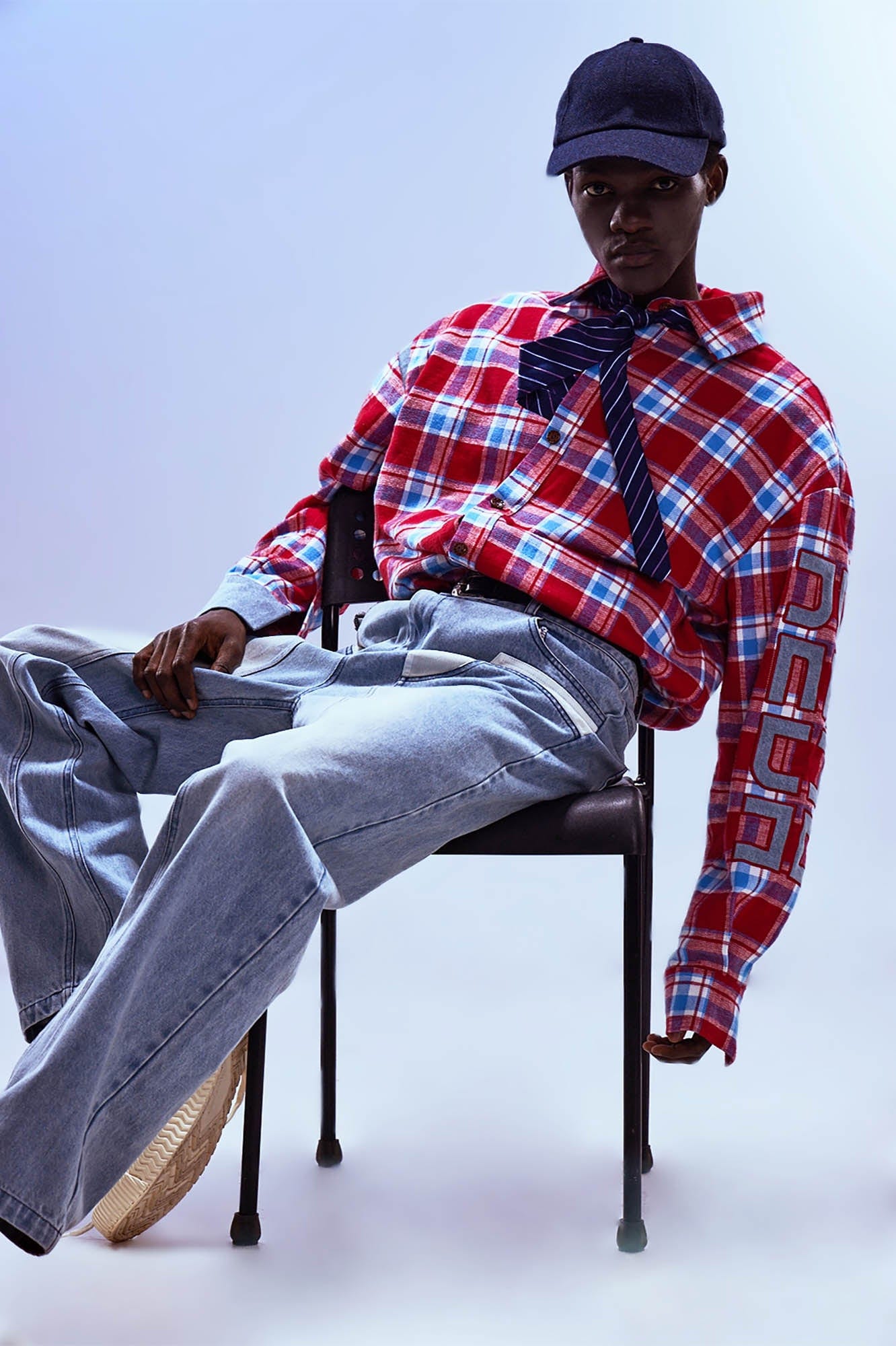 REDH Retro Plaid Patchwork Shirt