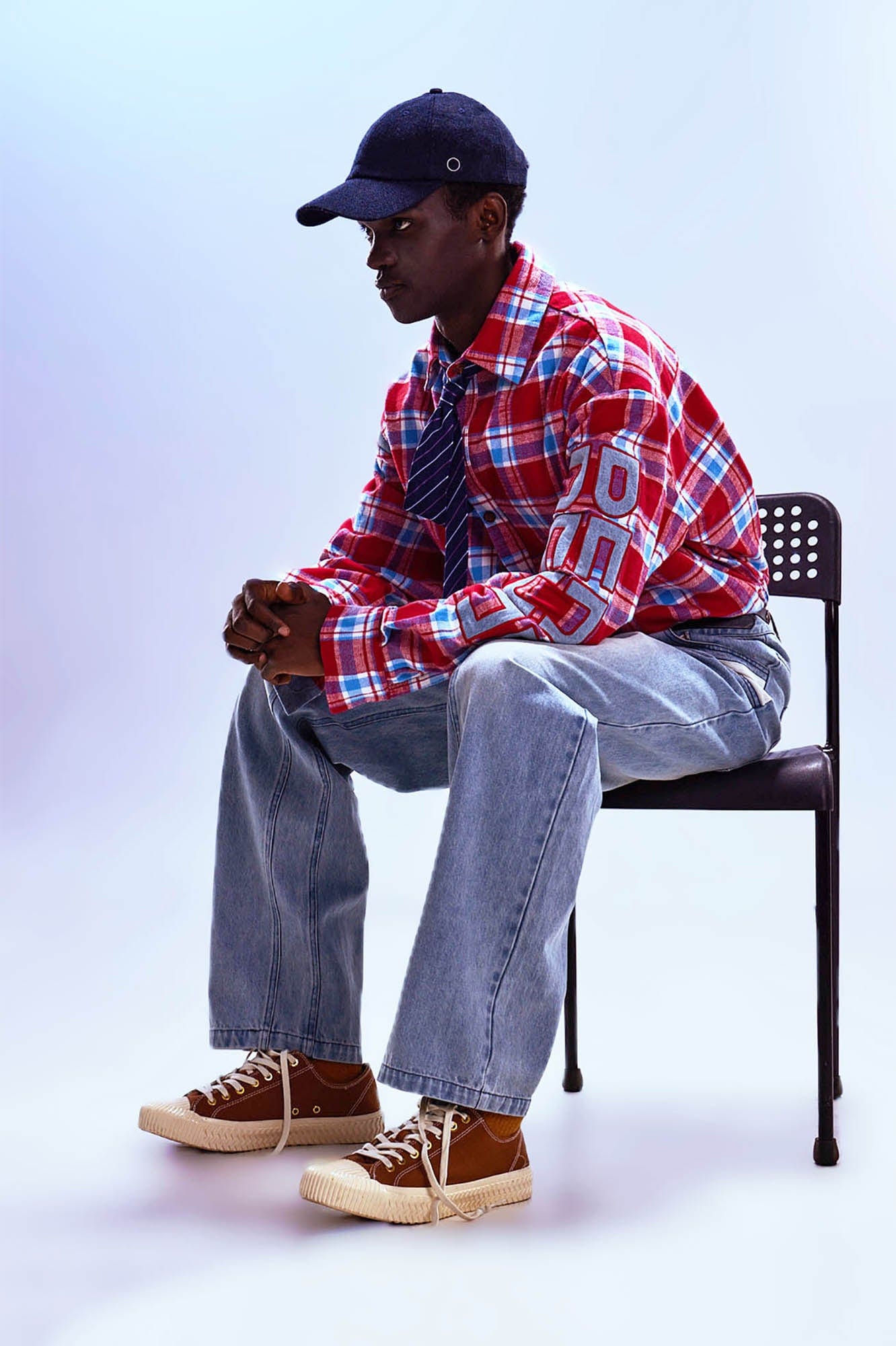 REDH Retro Plaid Patchwork Shirt