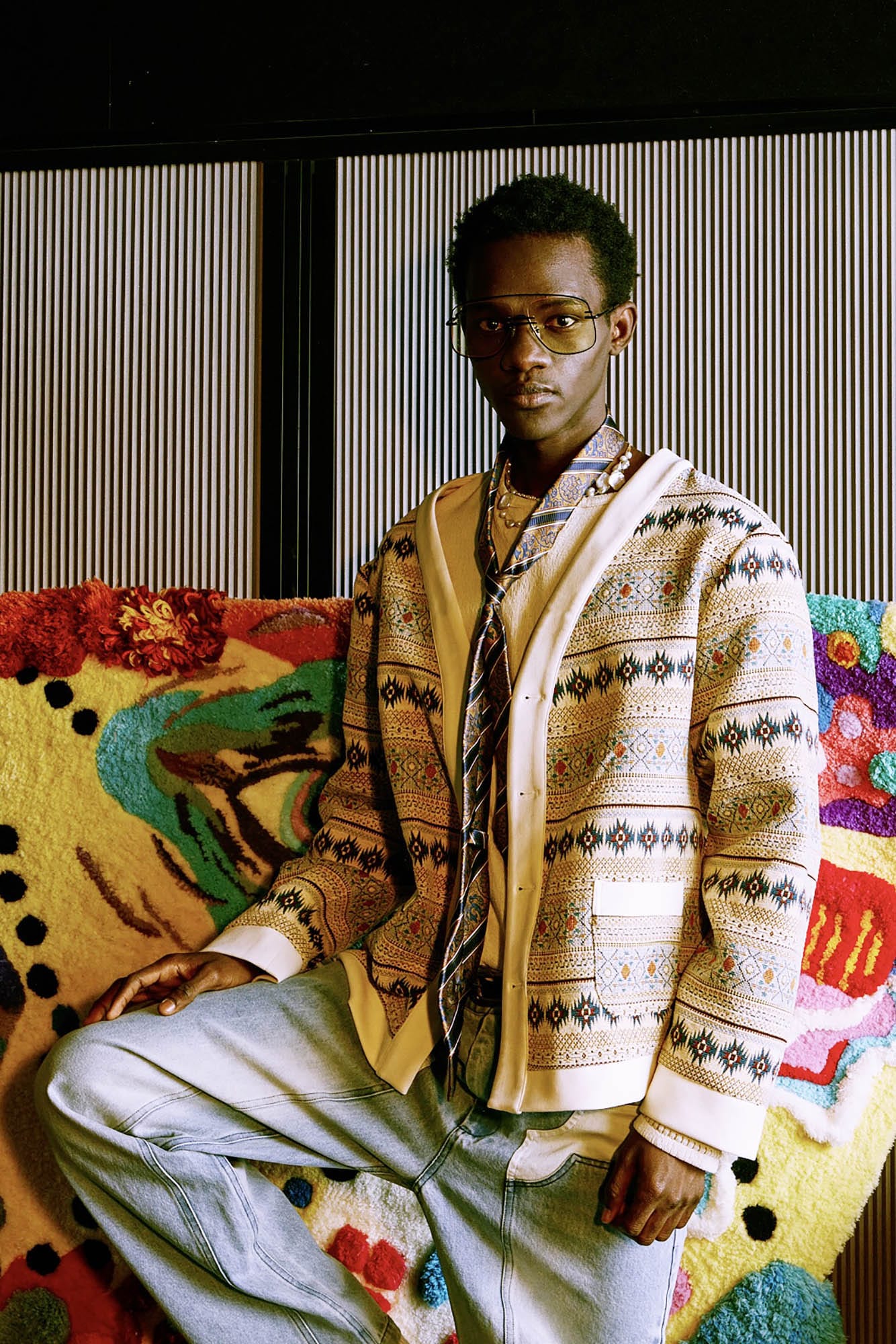 REDH Retro Tribal Knit Cardigan