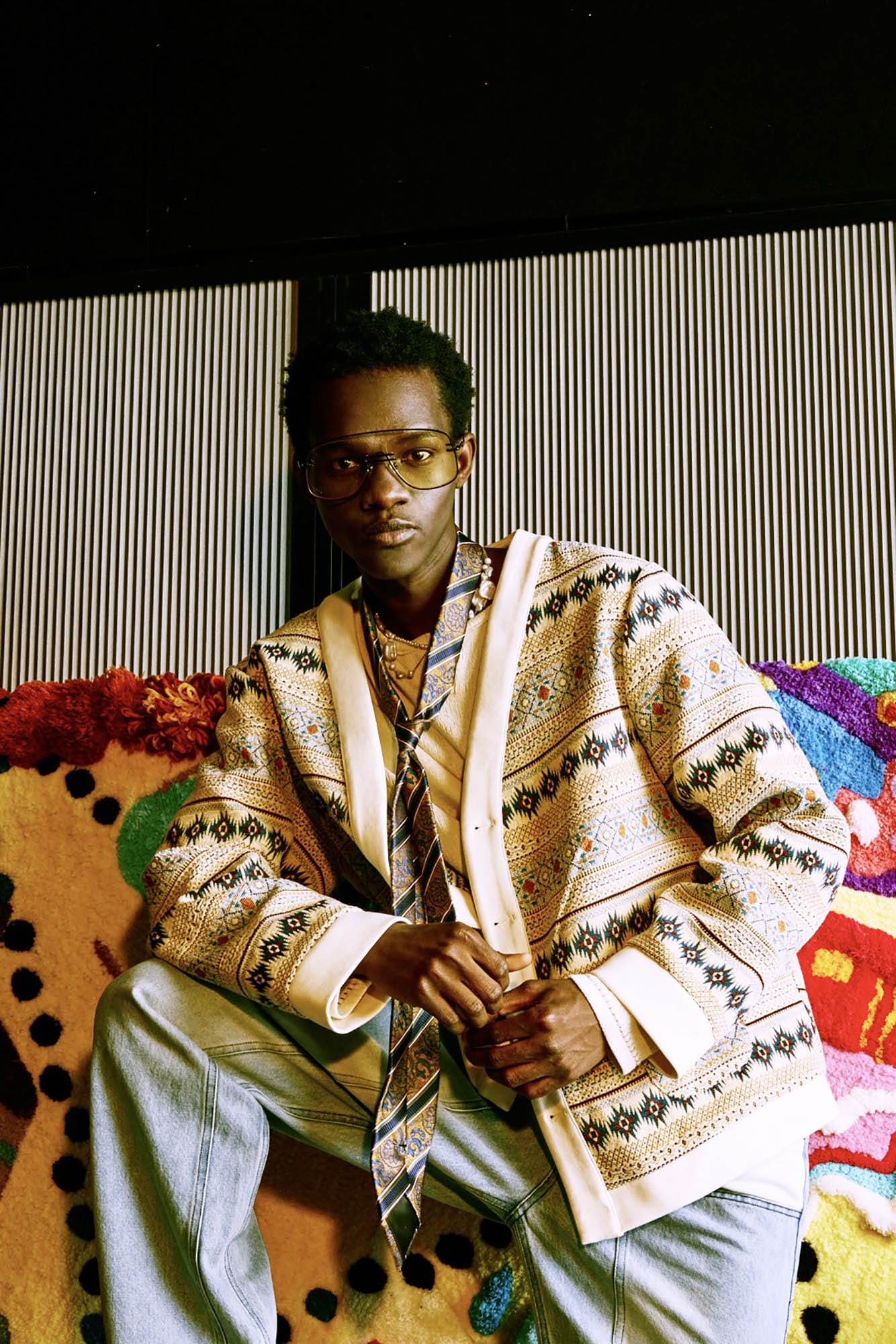REDH Retro Tribal Knit Cardigan