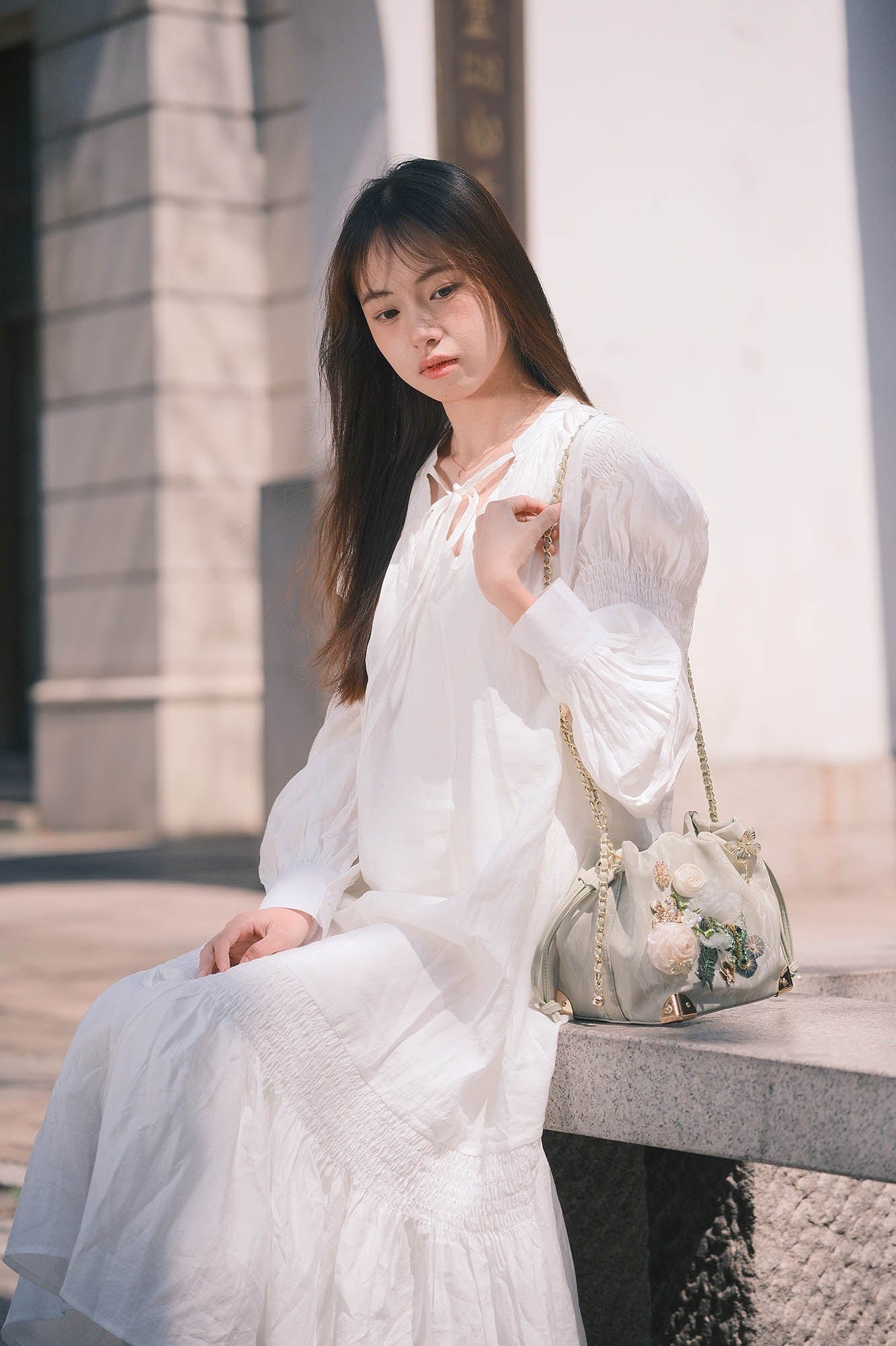 BLING BOX Embellished Butterfly Blossom Bucket Bag