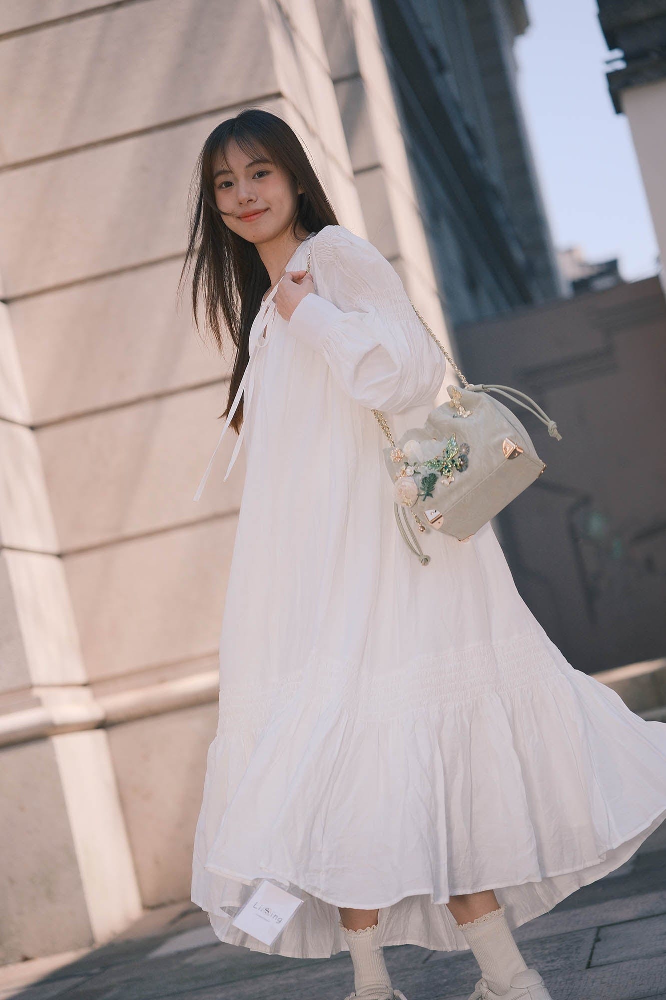 BLING BOX Embellished Butterfly Blossom Bucket Bag