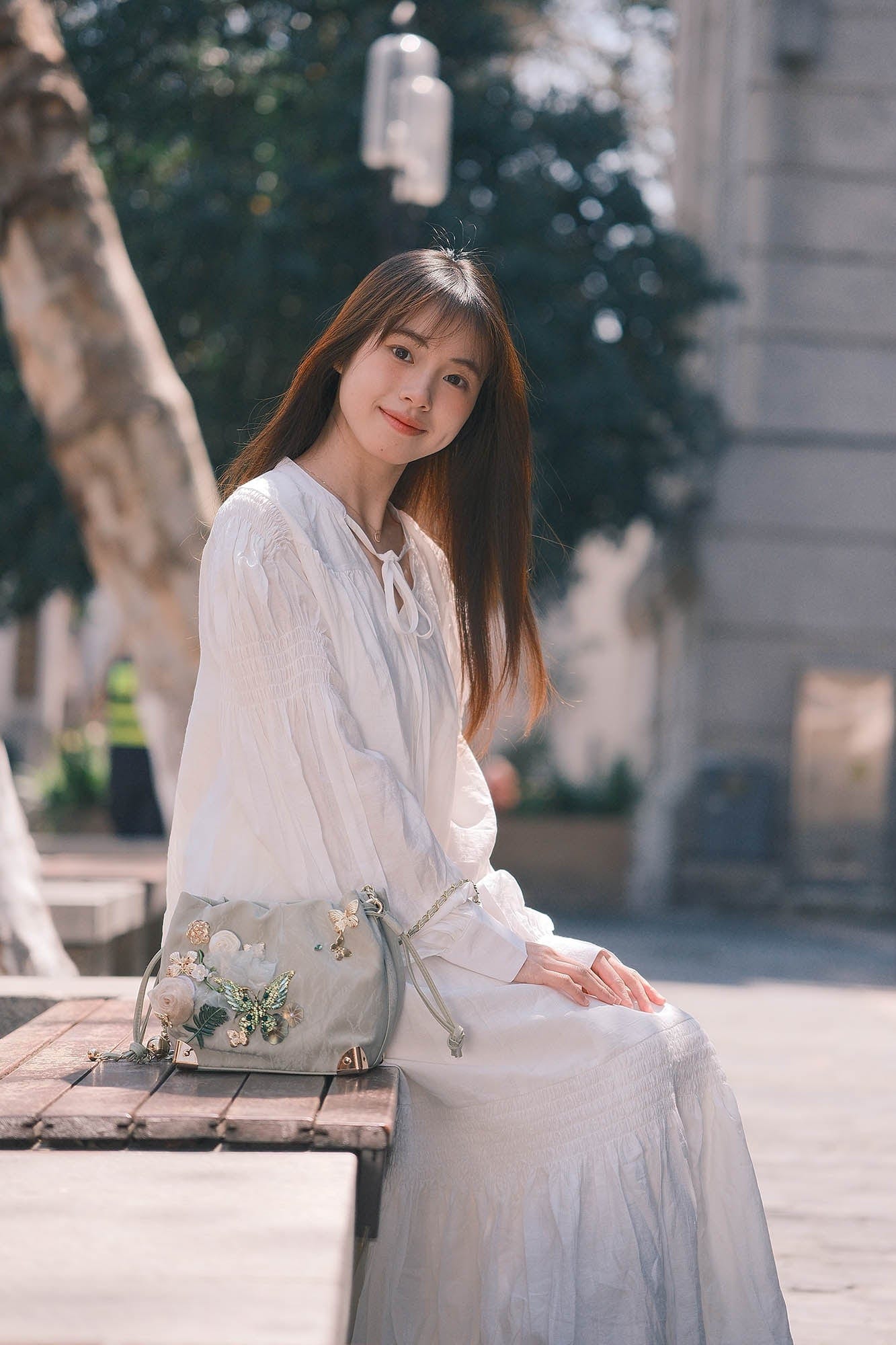 BLING BOX Embellished Butterfly Blossom Bucket Bag