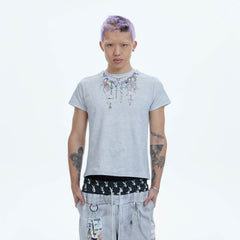 DND4DES Layered-Chain Graphic T-Shirt