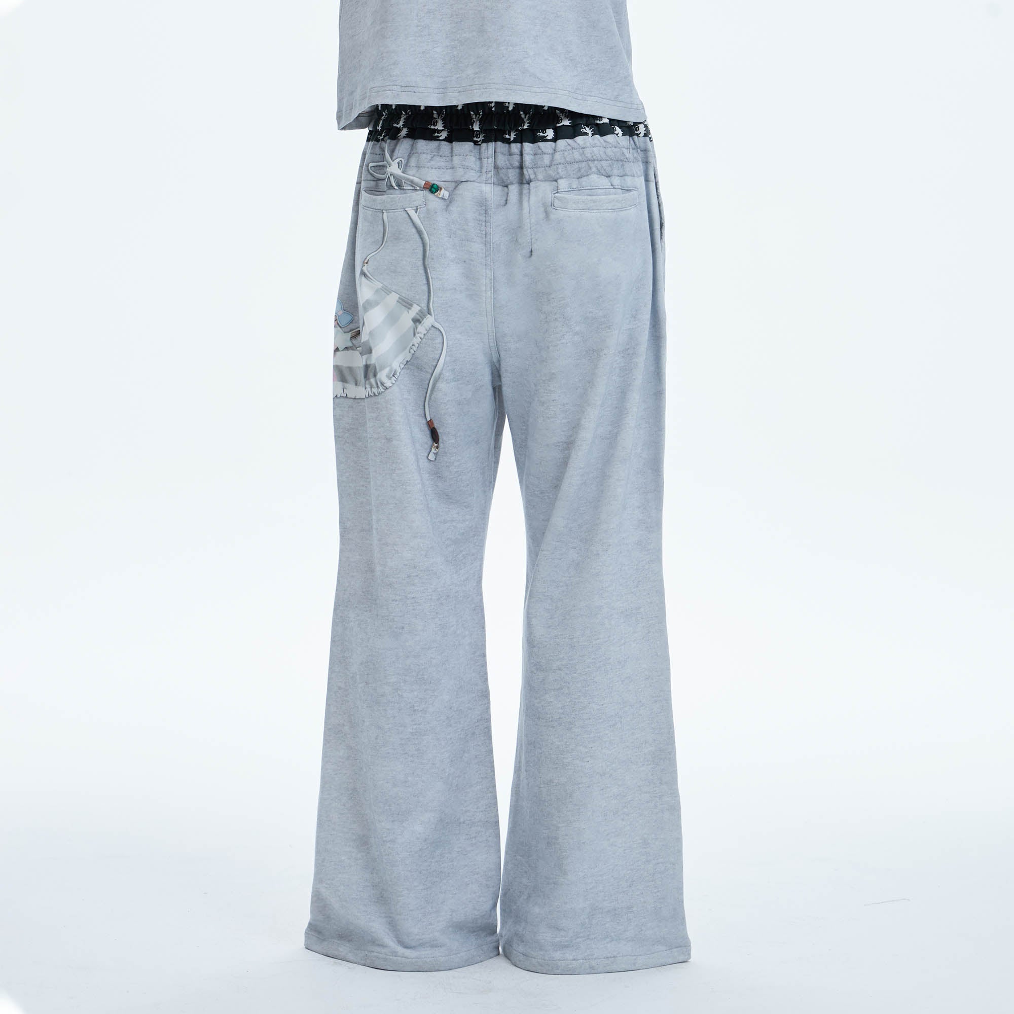 DND4DES Doll Charm Graphic Double-Waist Sweatpants