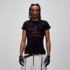 FLYERRER Distorted Lettering Graphic T-Shirt