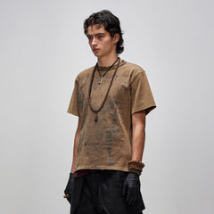 FLYERRER X-Silhouette Distressed Graphic T-Shirt