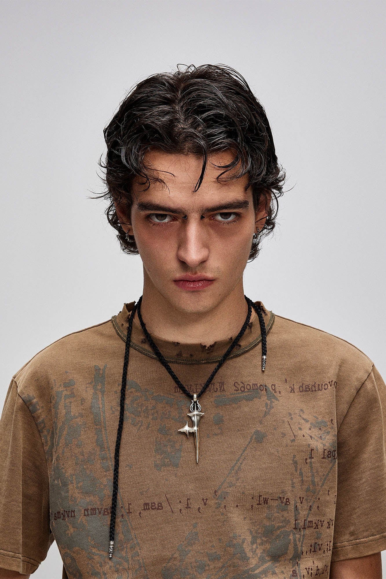 FLYERRER X-Silhouette Distressed Graphic T-Shirt