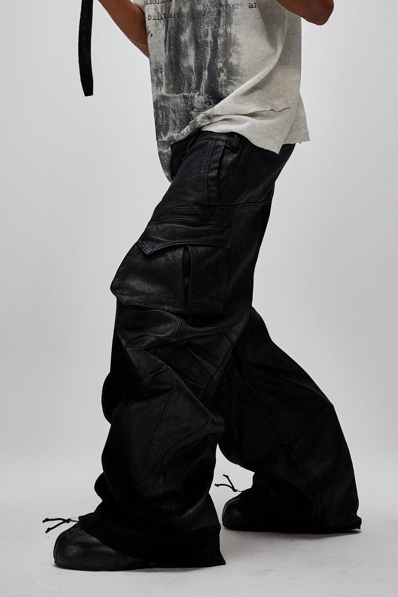 FLYERRER Dual-Waist Waxed Arc-Spliced Cargo Pants