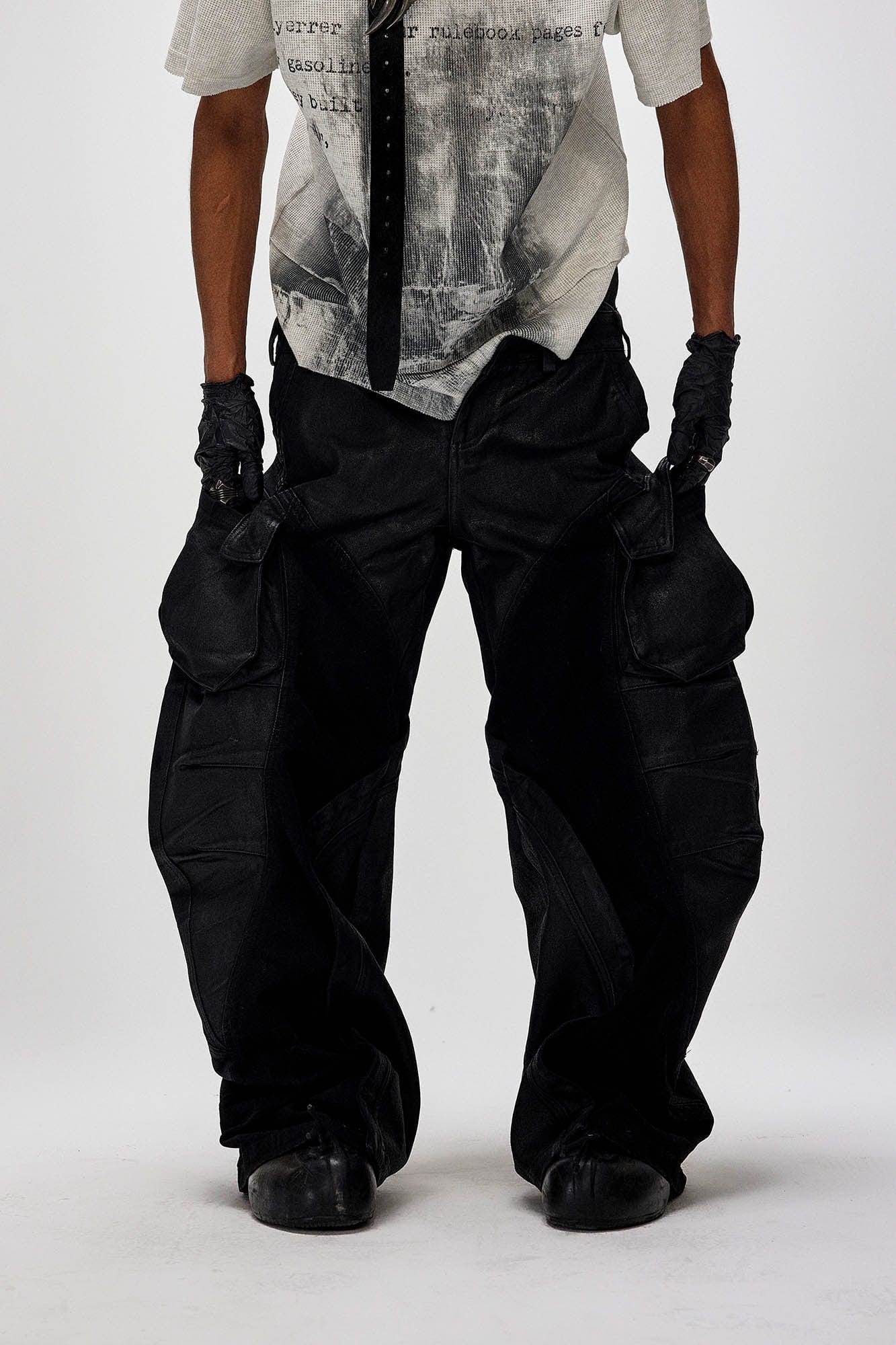 FLYERRER Dual-Waist Waxed Arc-Spliced Cargo Pants