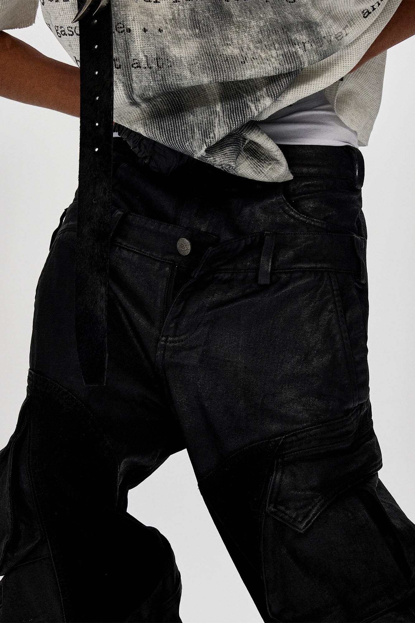 FLYERRER Dual-Waist Waxed Arc-Spliced Cargo Pants