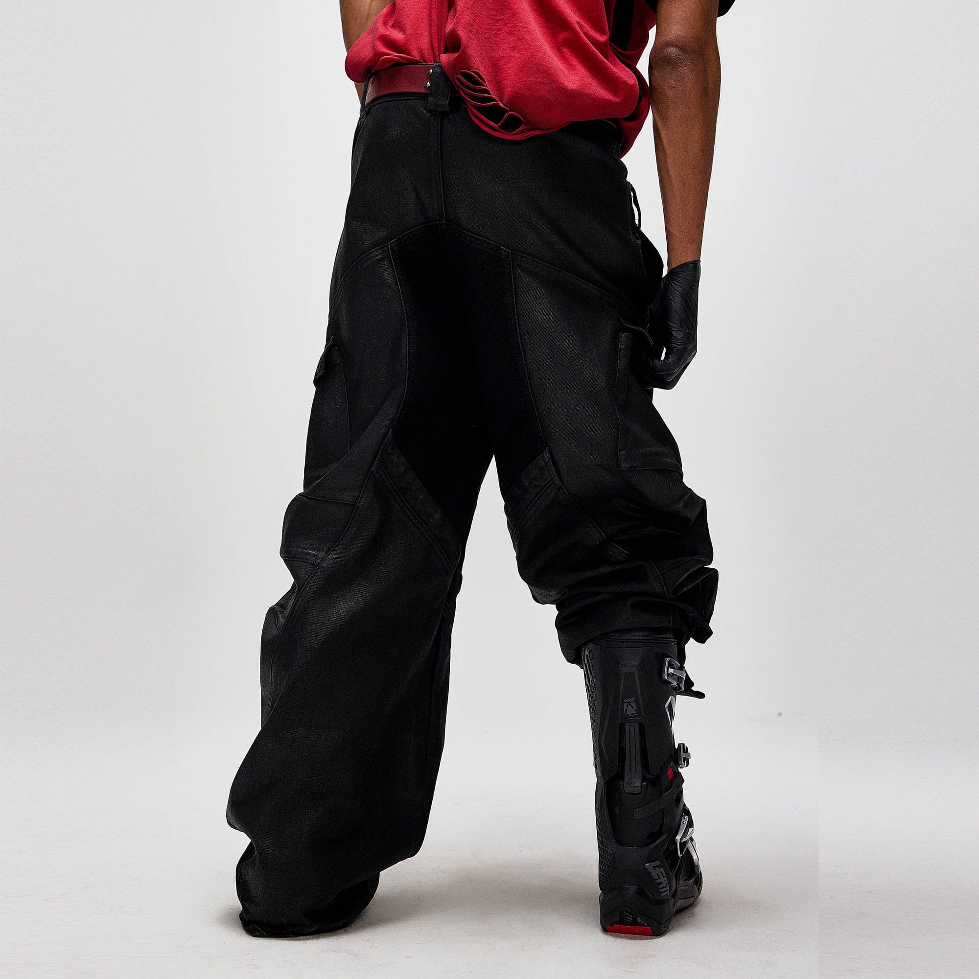 FLYERRER Dual-Waist Waxed Arc-Spliced Cargo Pants