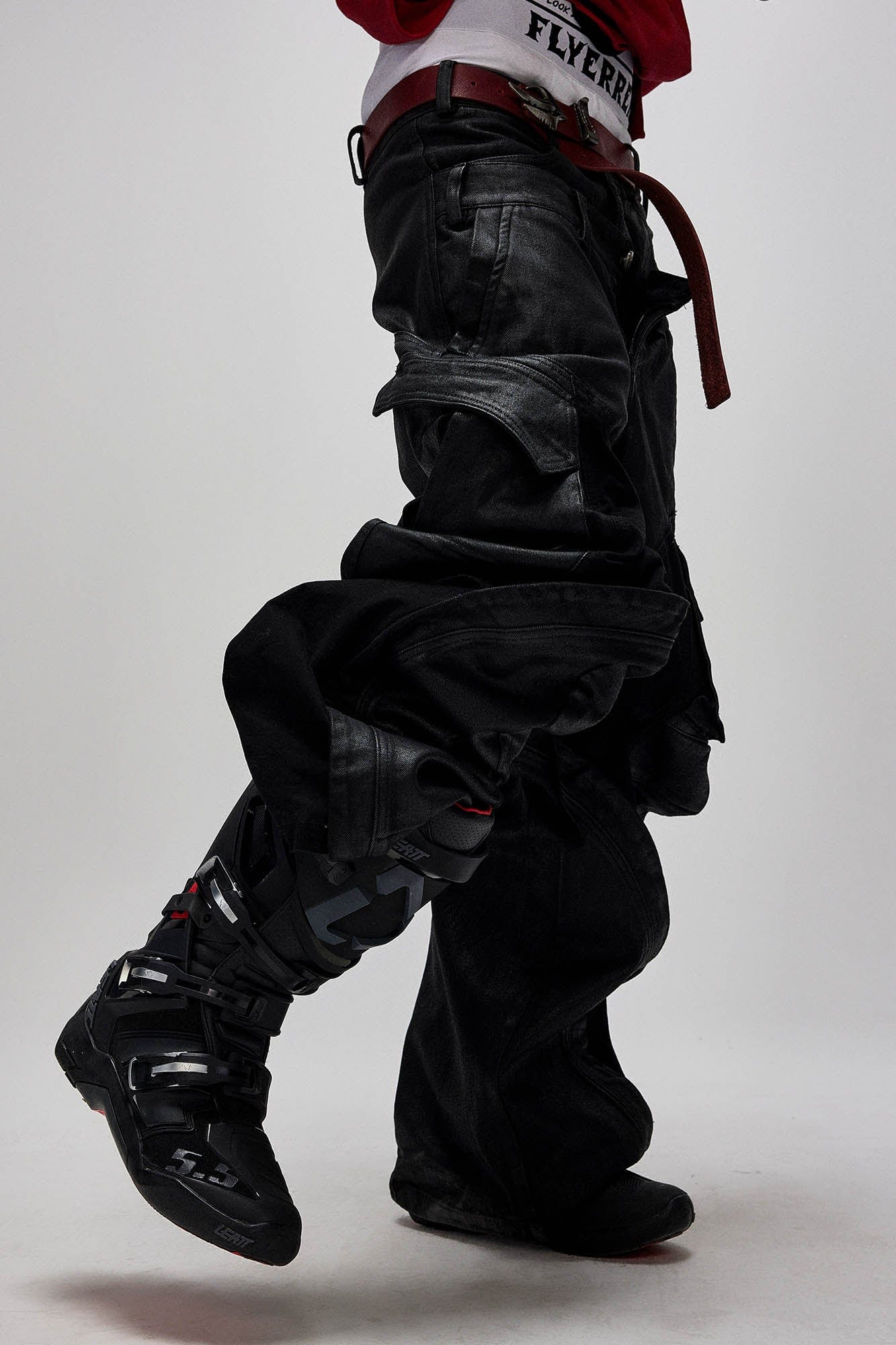 FLYERRER Dual-Waist Waxed Arc-Spliced Cargo Pants