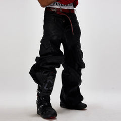 FLYERRER Dual-Waist Waxed Arc-Spliced Cargo Pants