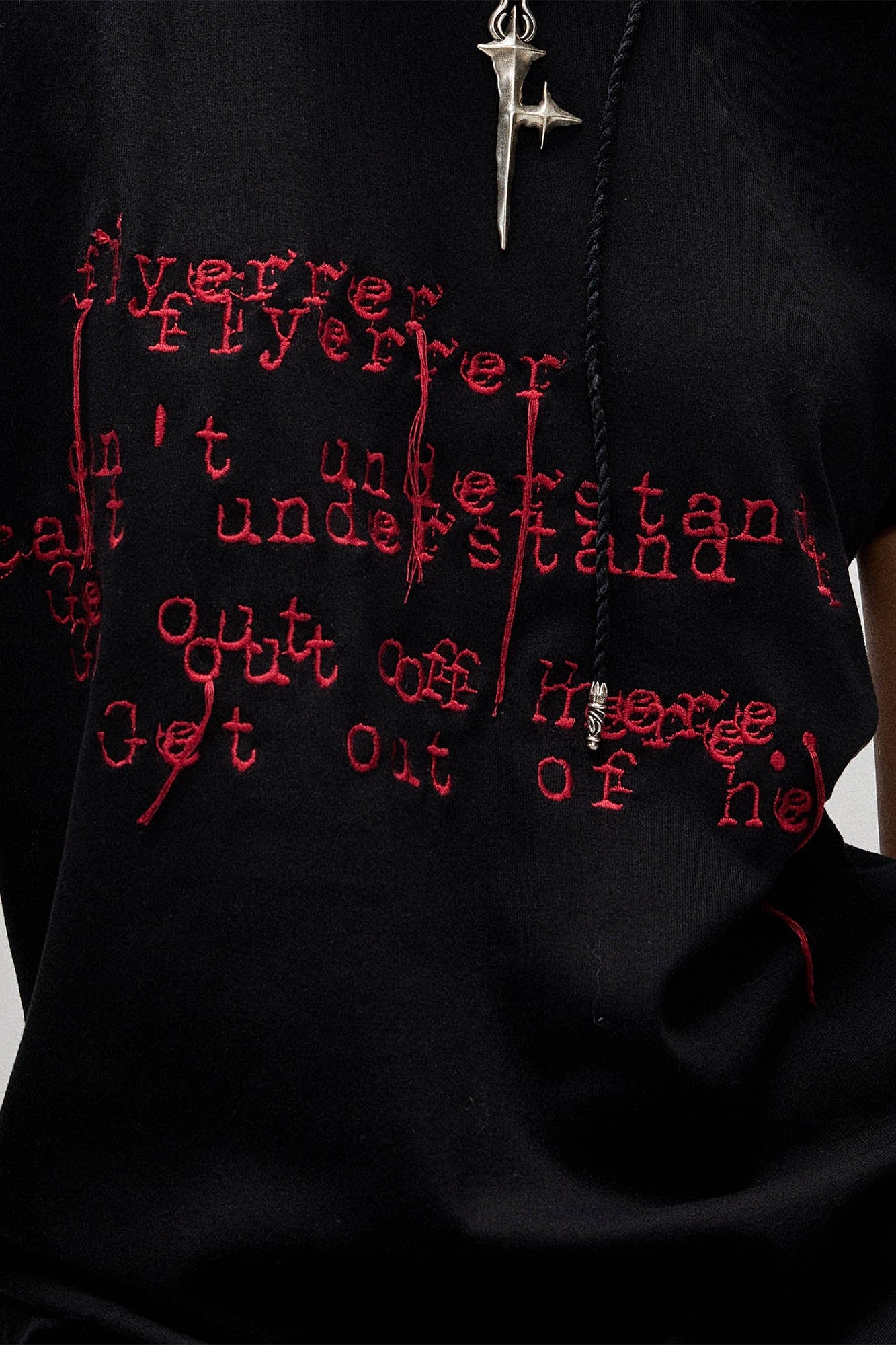 FLYERRER Distorted Lettering Graphic T-Shirt