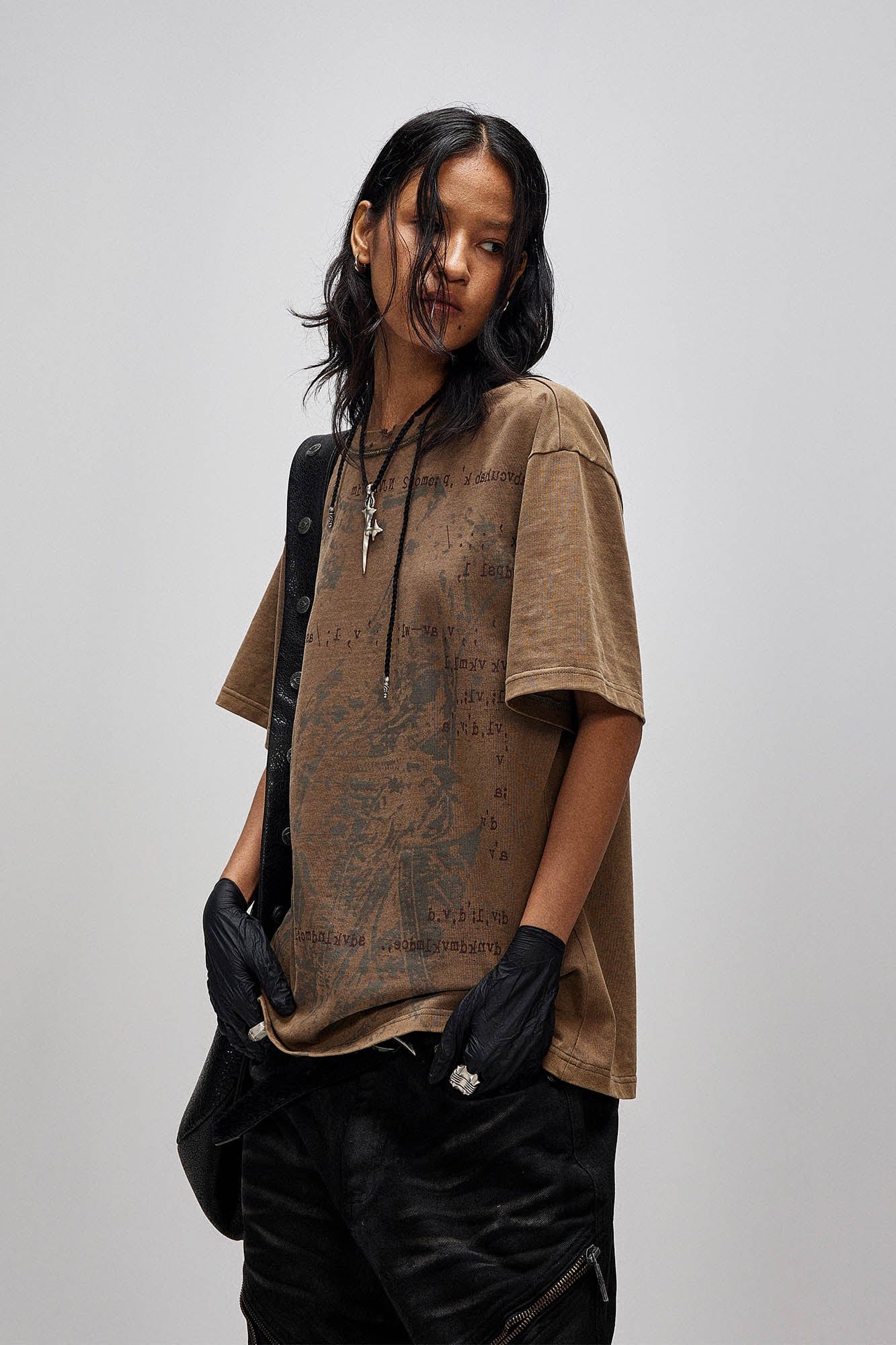 FLYERRER X-Silhouette Distressed Graphic T-Shirt