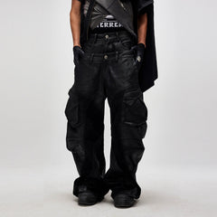 FLYERRER Dual-Waist Waxed Arc-Spliced Cargo Pants