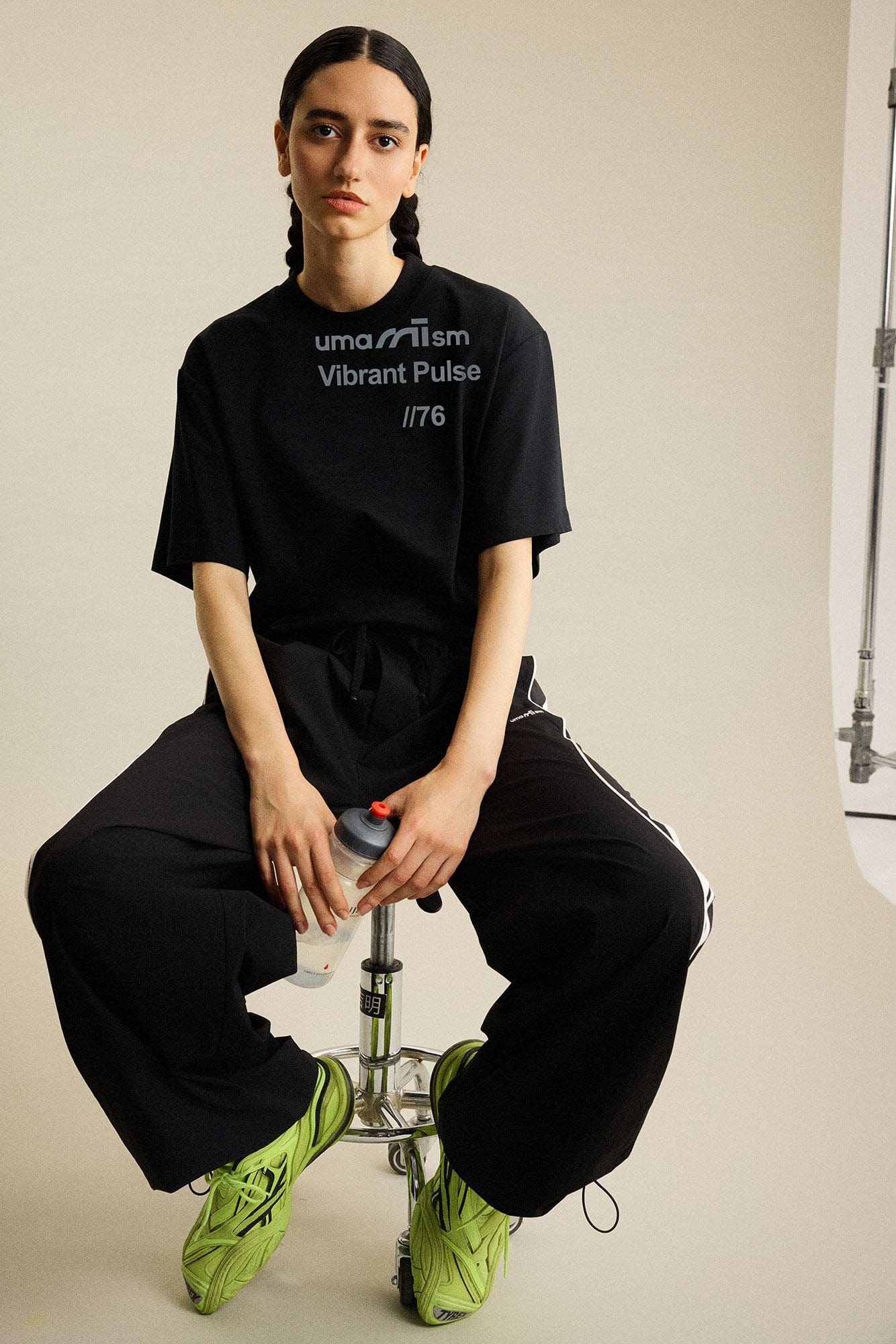 UMAMIISM Contrast Slogan Cooling T-Shirt