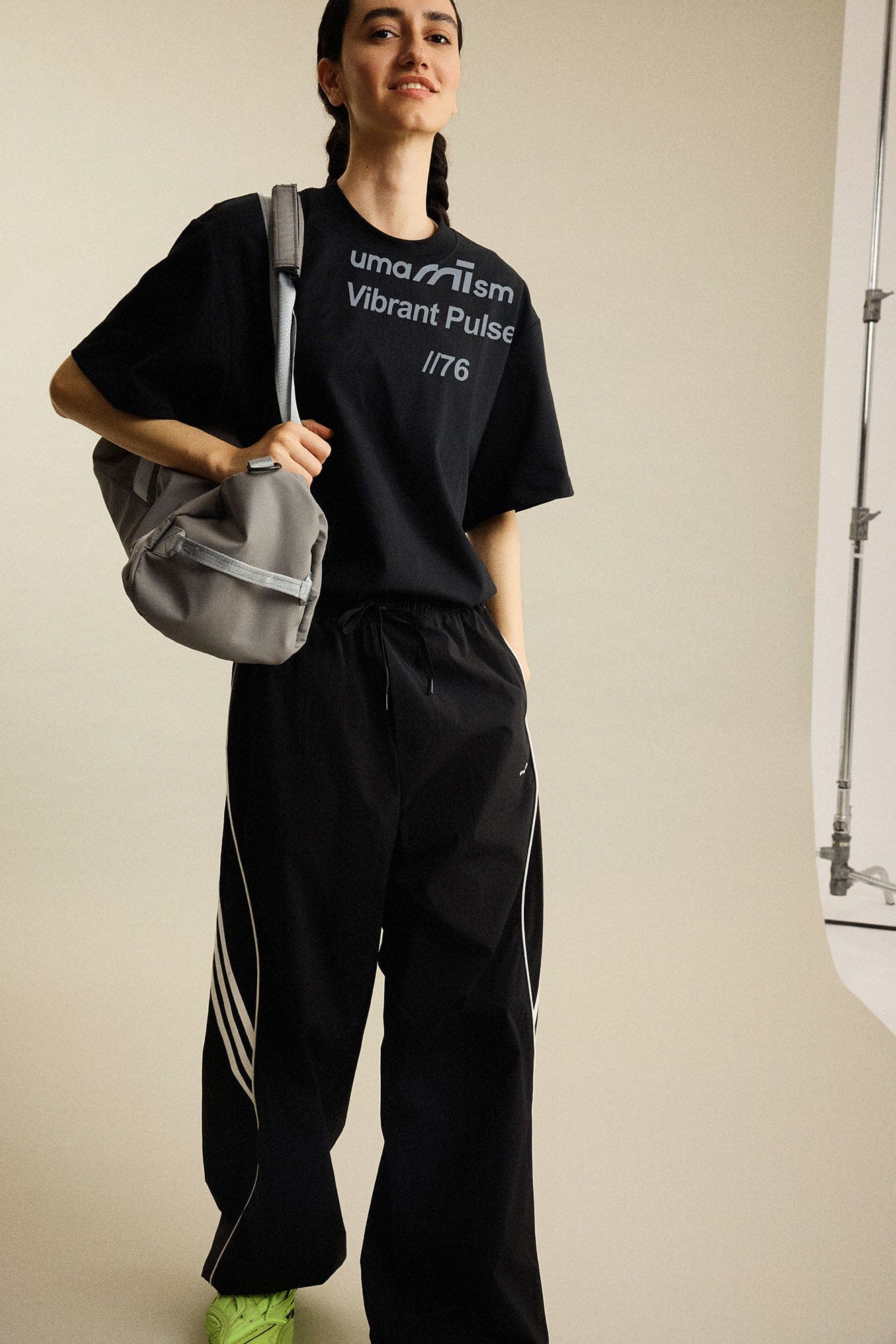 UMAMIISM Contrast Slogan Cooling T-Shirt