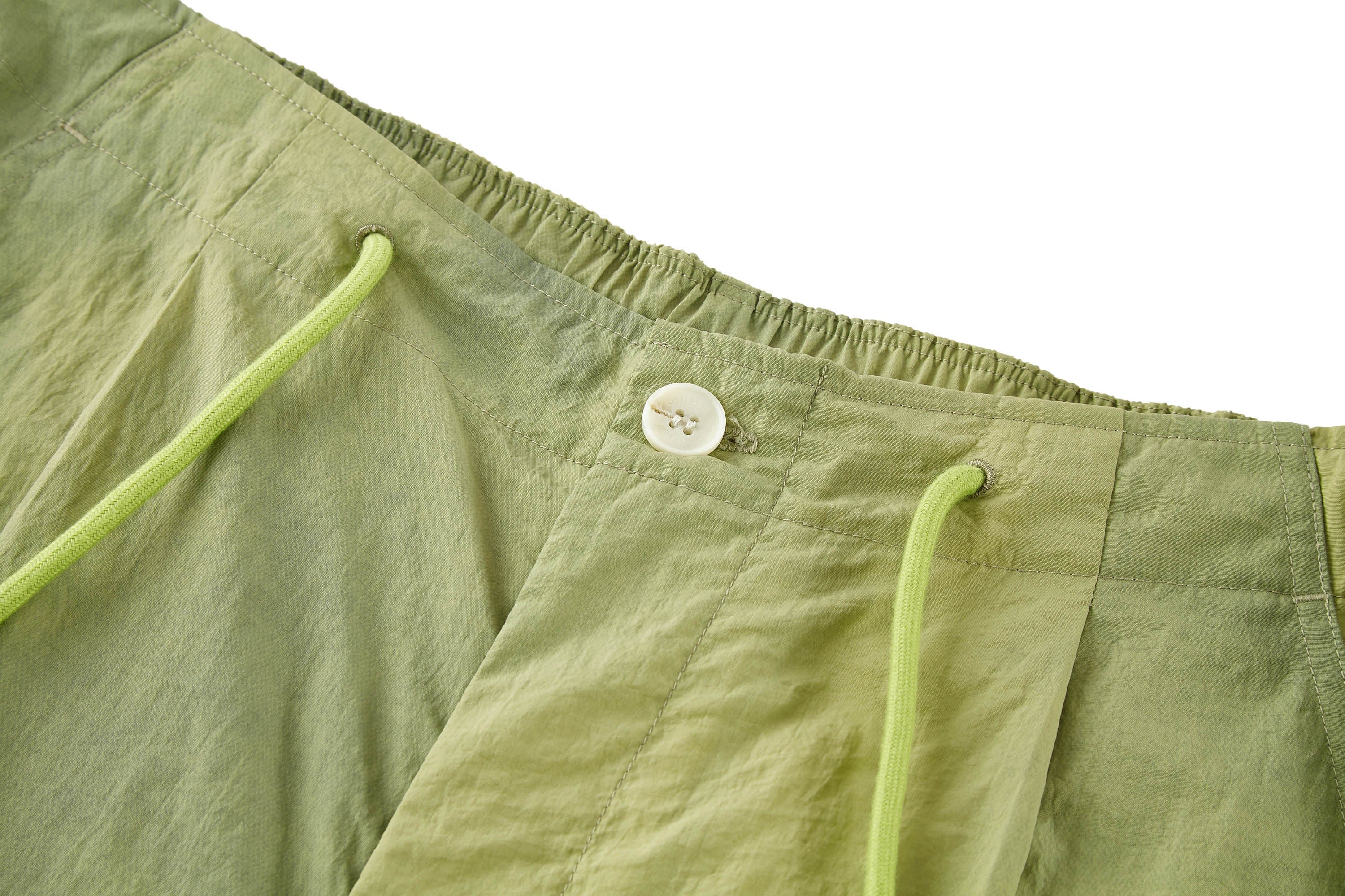 BONELESS Tie-Dye Crinkled Parachute Pants