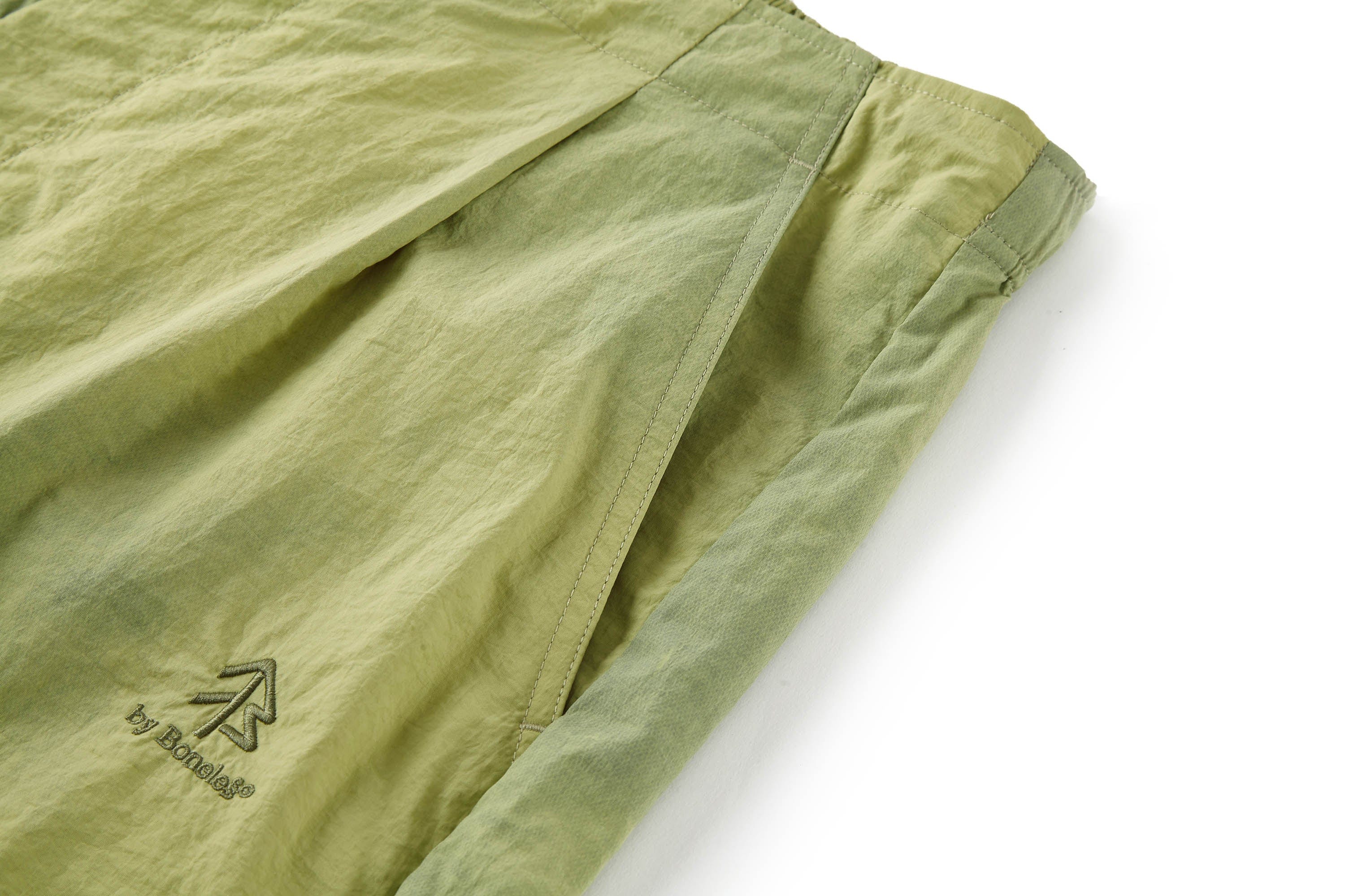 BONELESS Tie-Dye Crinkled Parachute Pants