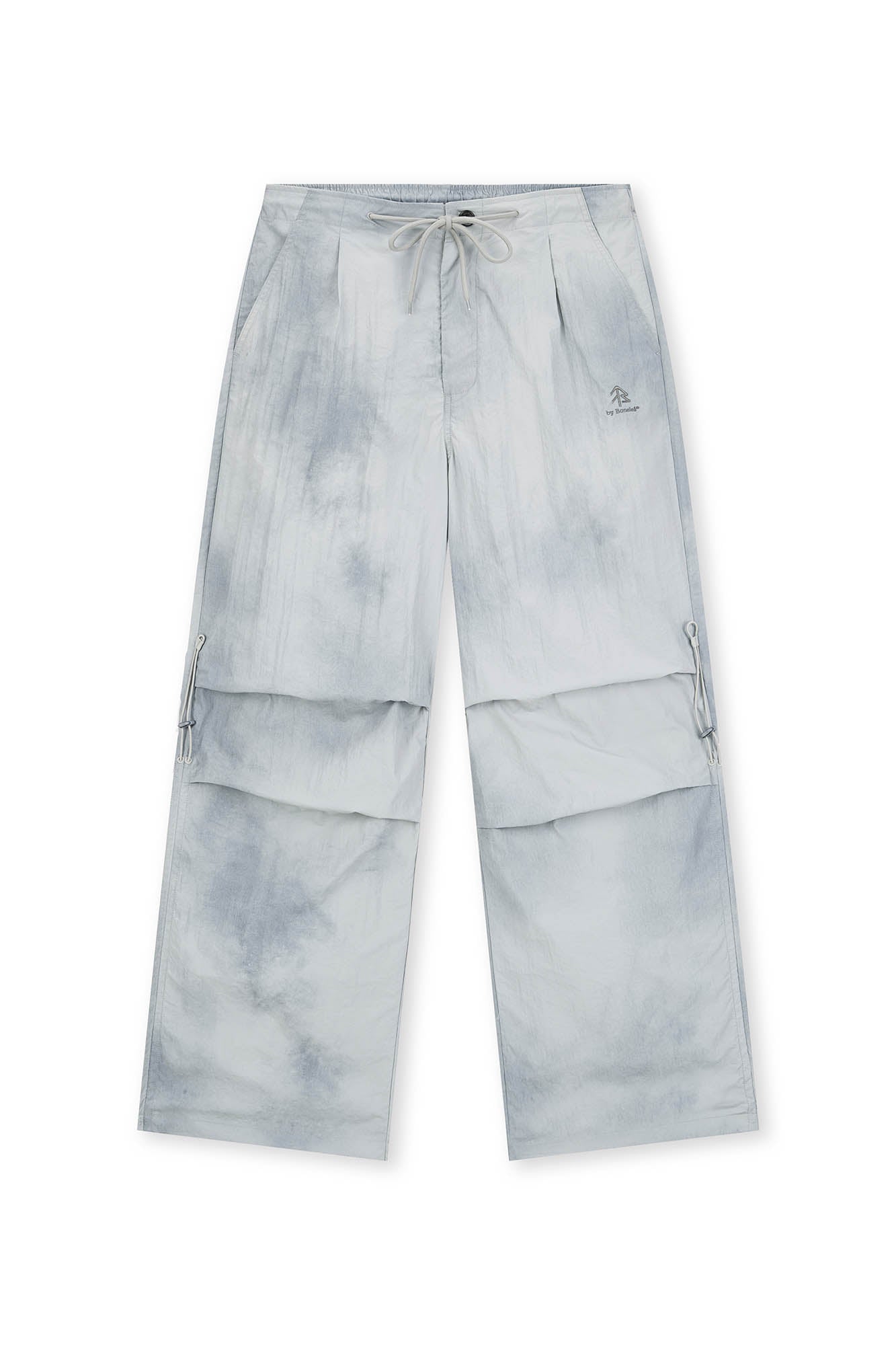 BONELESS Tie-Dye Crinkled Parachute Pants