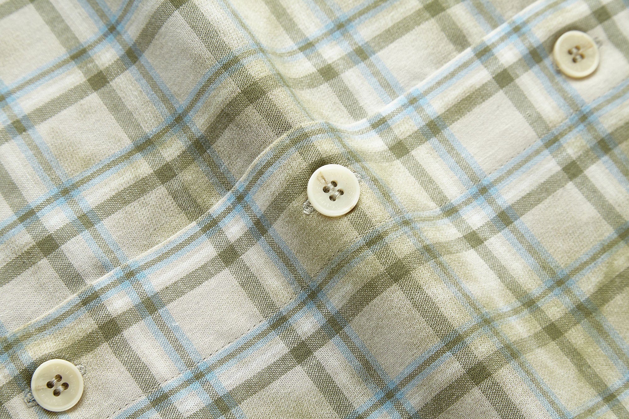 BONELESS Plaid Floral Logo Embroidered Shirt