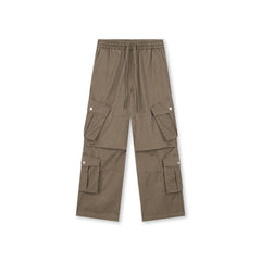 BONELESS Multi-Pocket Pleated Knee Drawstring Pants