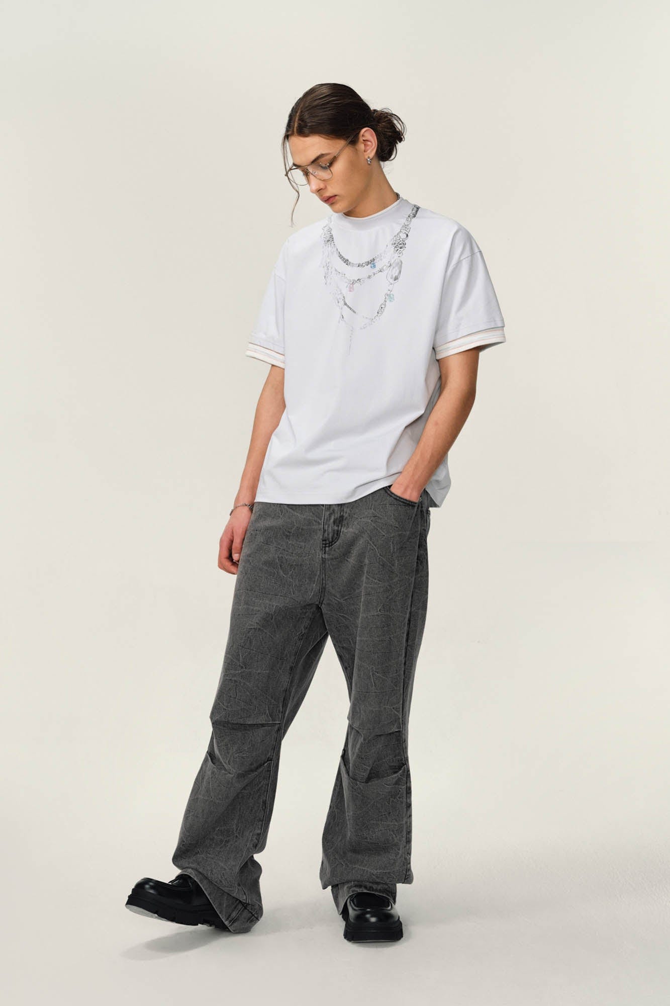 OVDY Chain Graphic Layered Sorona T-Shirt