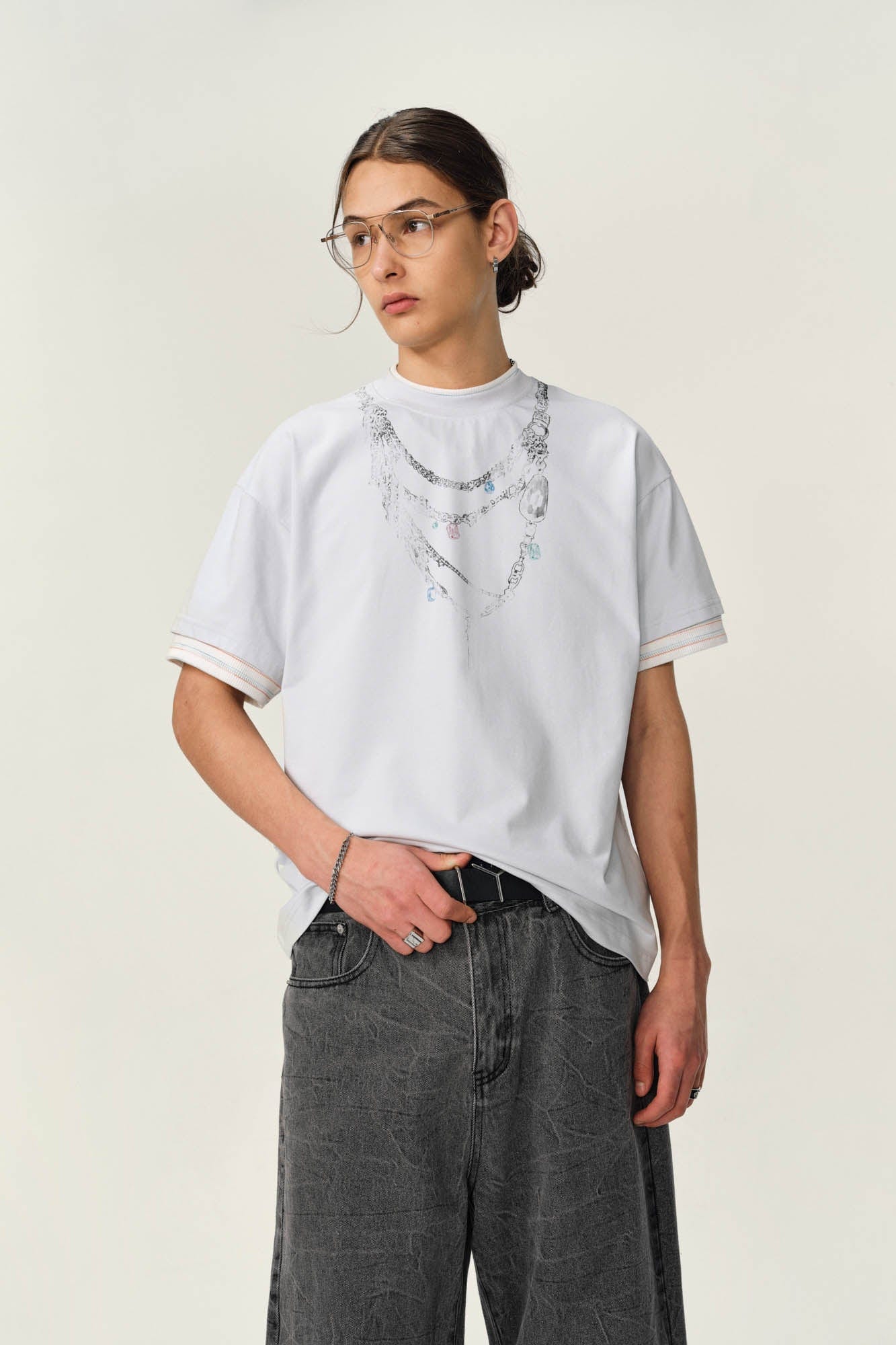 OVDY Chain Graphic Layered Sorona T-Shirt