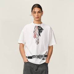 OVDY Tie-Belt Graphic T-Shirt
