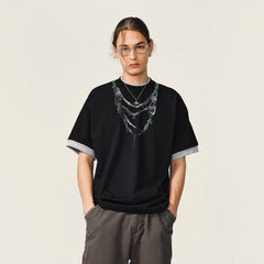 OVDY Chain Graphic Layered Sorona T-Shirt