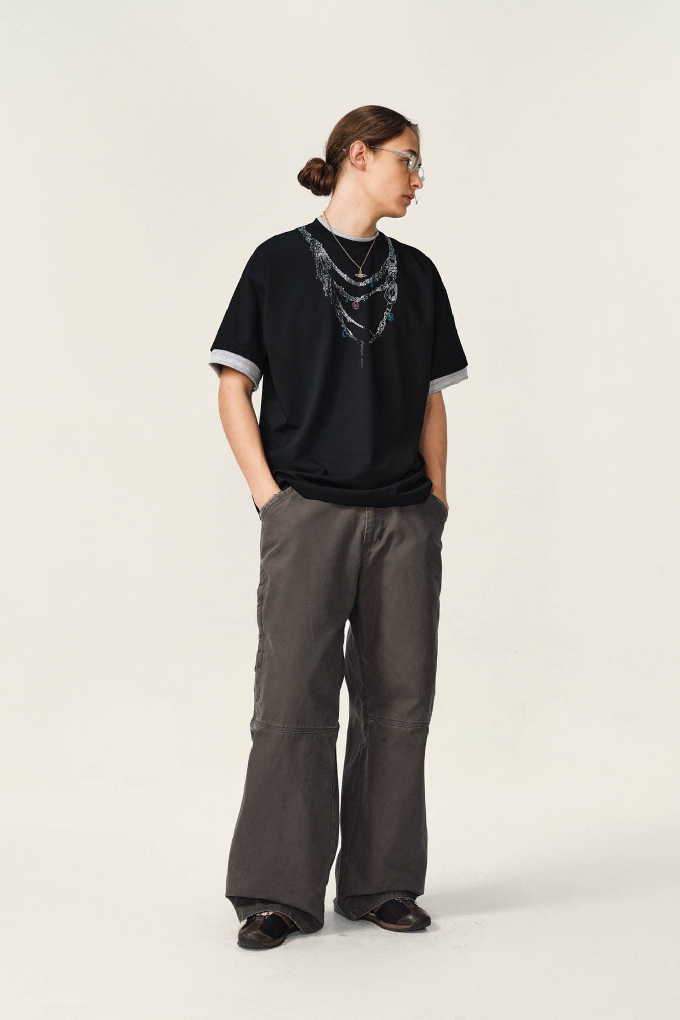 OVDY Chain Graphic Layered Sorona T-Shirt