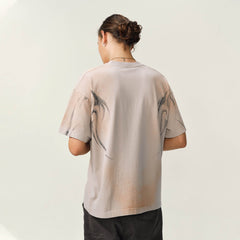OVDY Tribal Flame Smoke-Washed T-Shirt