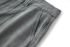 BONELESS Washed Sprinkle Pleated Knee Cargo Jeans