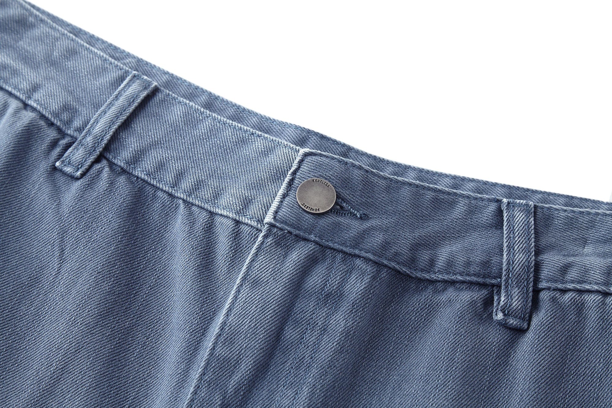 BONELESS Washed Sprinkle Rivet Denim Shorts