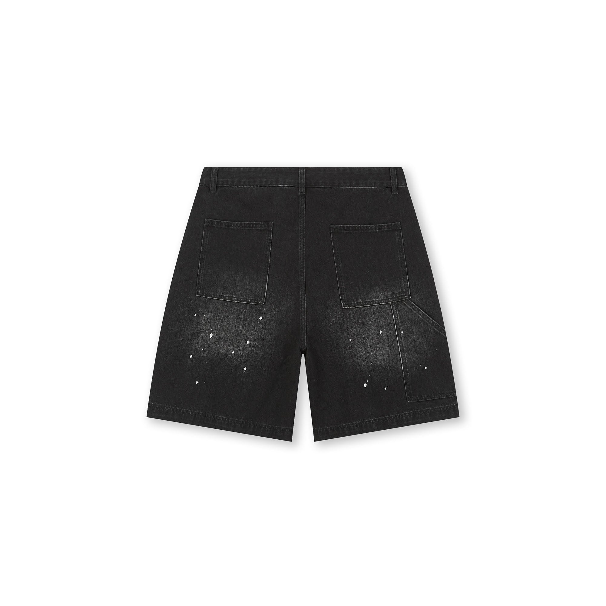 BONELESS Washed Sprinkle Rivet Denim Shorts