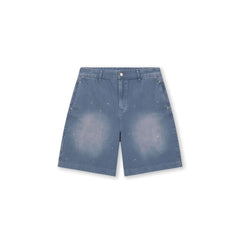 BONELESS Washed Sprinkle Rivet Denim Shorts