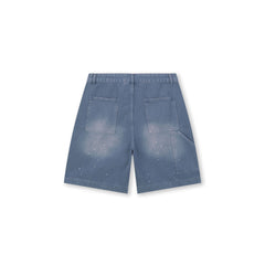 BONELESS Washed Sprinkle Rivet Denim Shorts