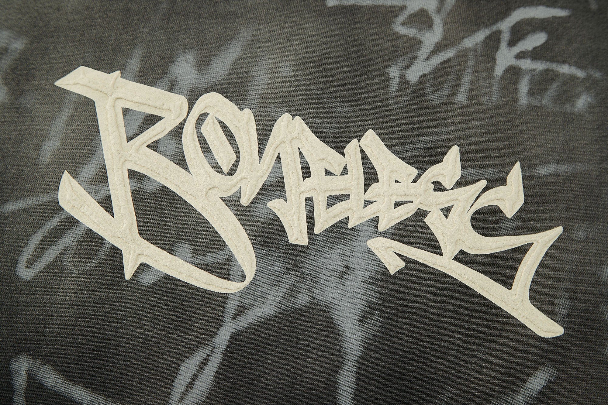 BONELESS Graffiti Distressed Washed T-Shirt