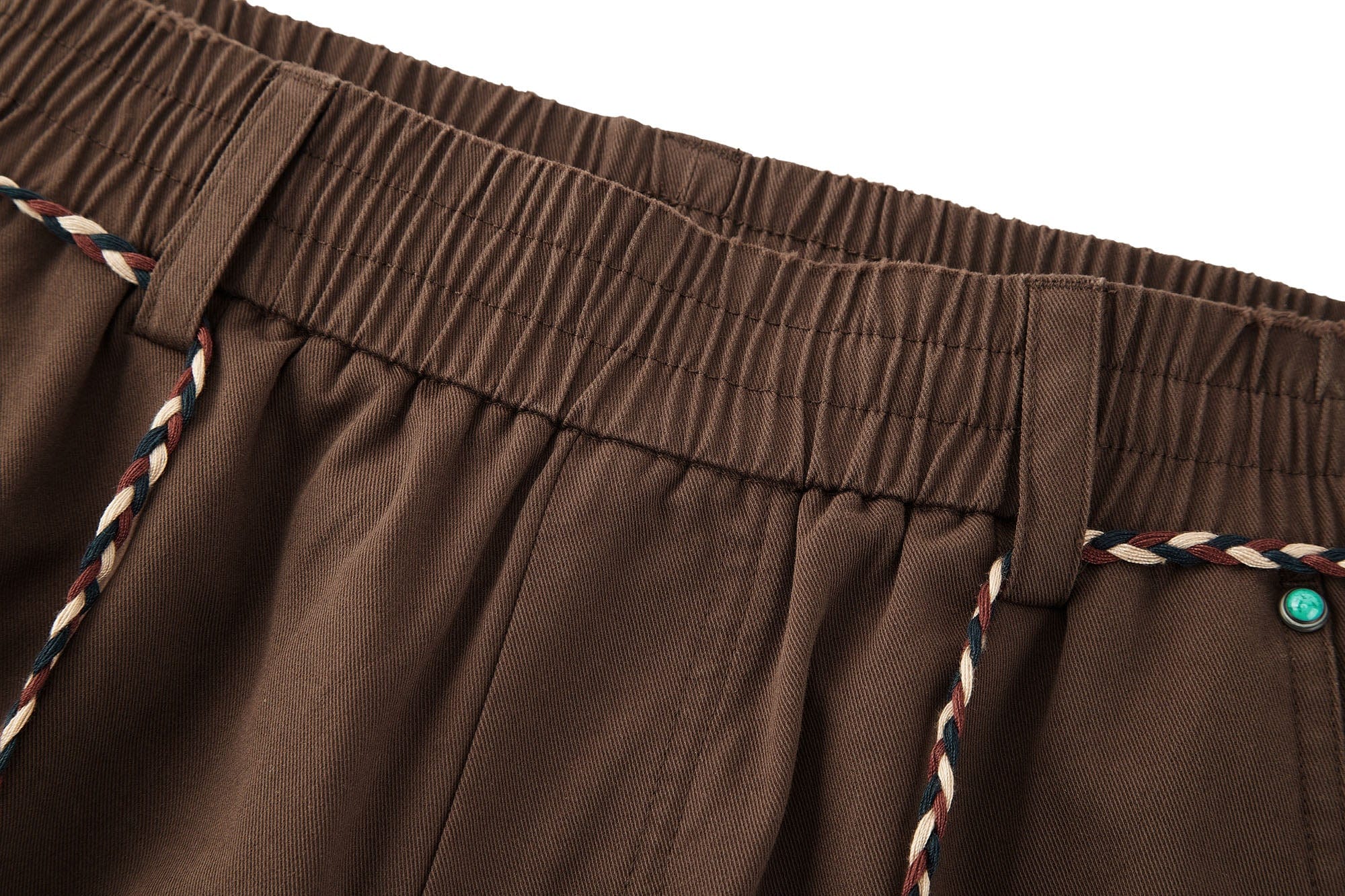 BONELESS Ethnic Embroidered Webbing Beaded Drawstring Pants