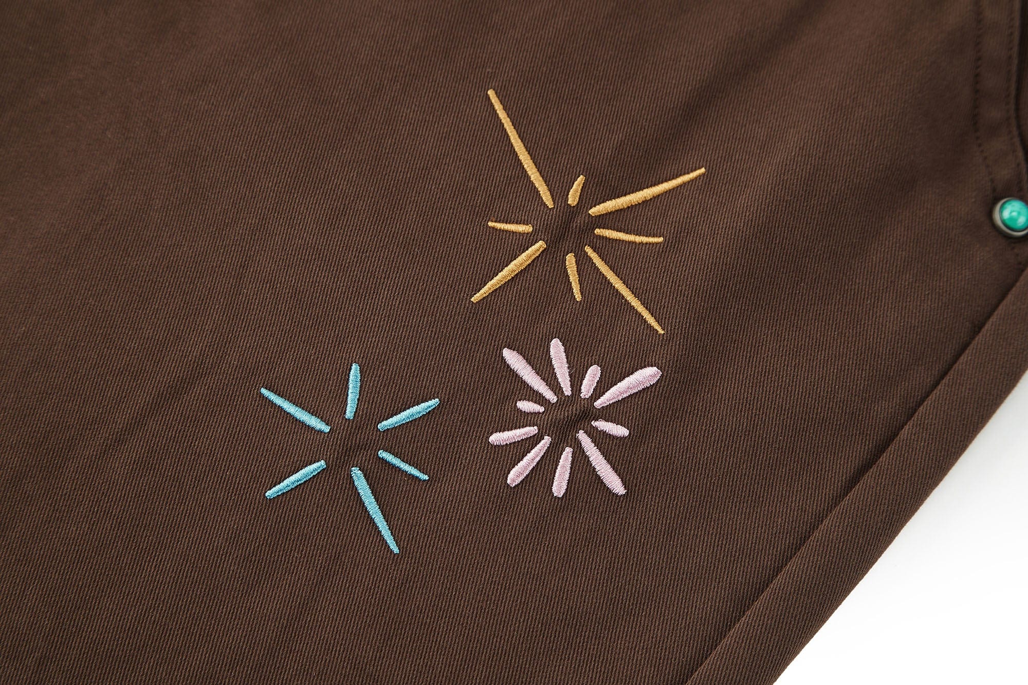 BONELESS Ethnic Embroidered Webbing Beaded Drawstring Pants