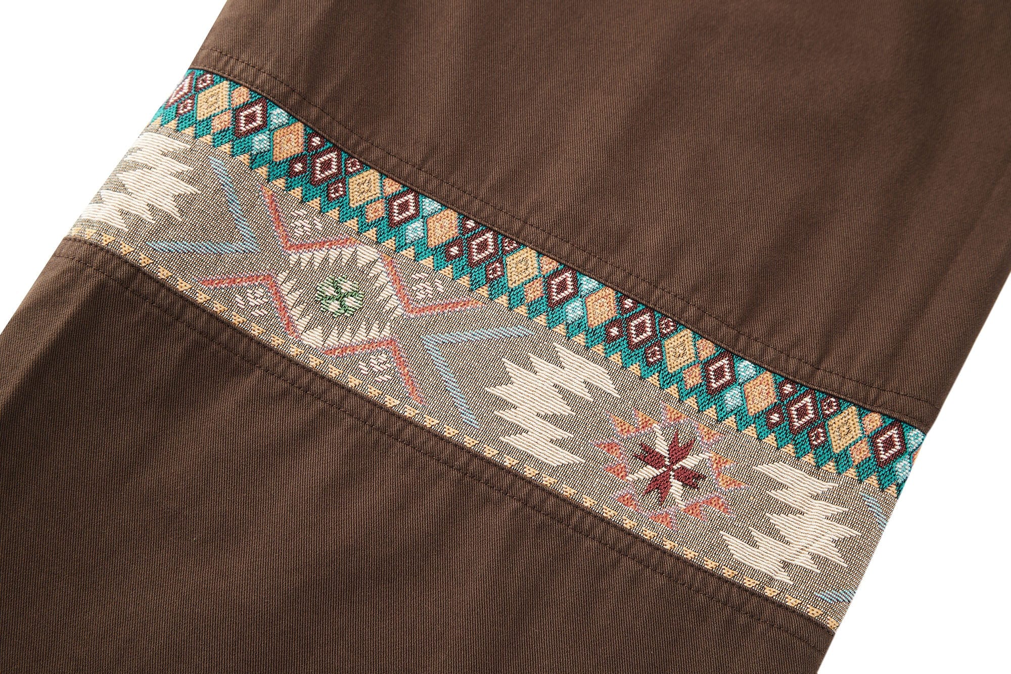 BONELESS Ethnic Embroidered Webbing Beaded Drawstring Pants