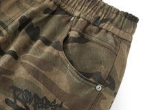 BONELESS Camo Graffiti Drawstring Shorts